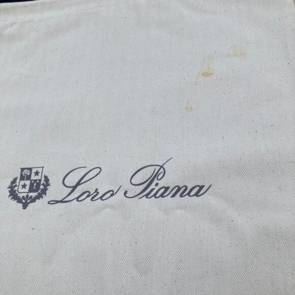 Loro Piana Dust Bag Cream Drawstring Wallet Shoe Storage Cover 16x12 - Picture 8 of 13